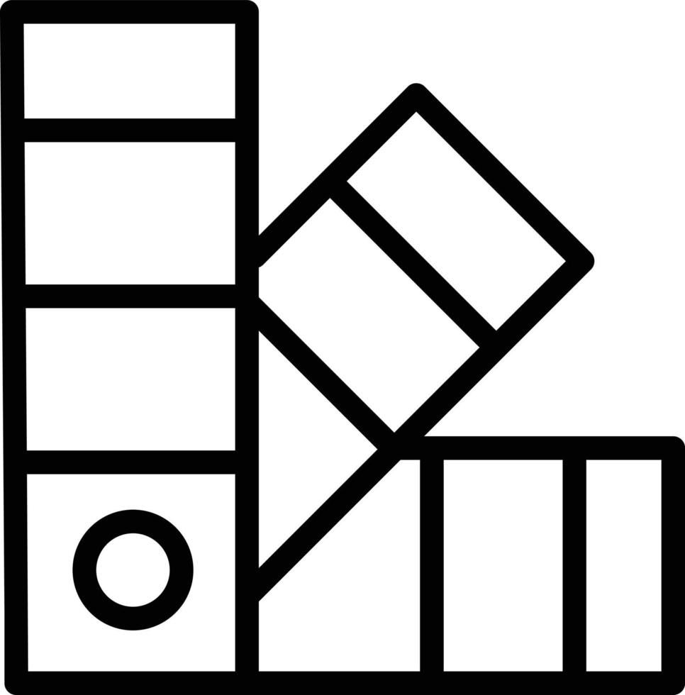 Paint Swatch Line Icon vector