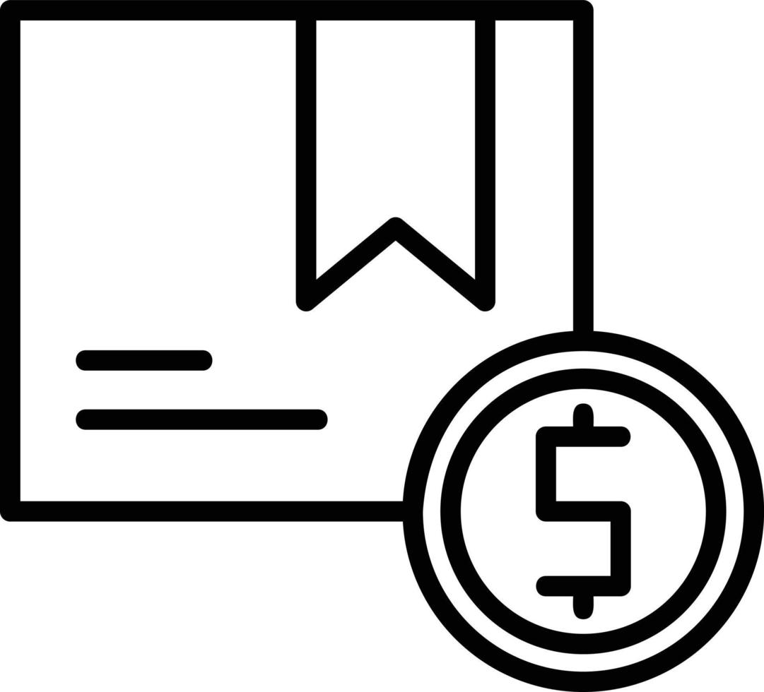 Delivery Charges Line Icon vector