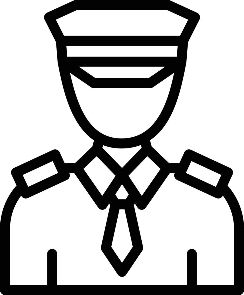Pilot Line Icon vector