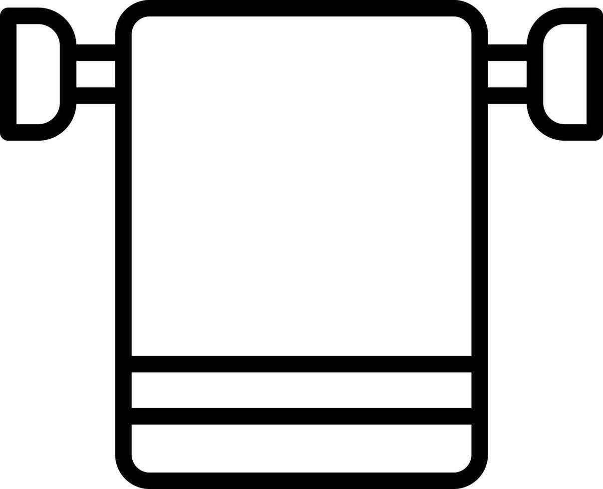 Towel Rack Line Icon vector