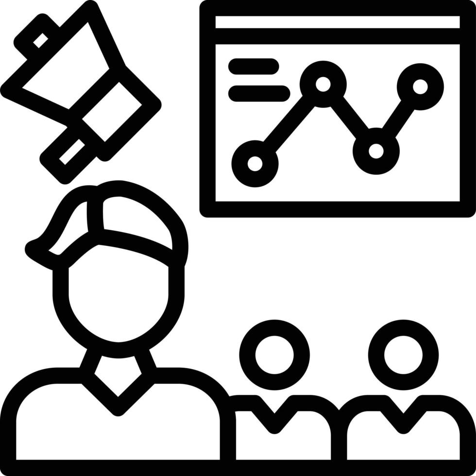 Coaching Line Icon vector