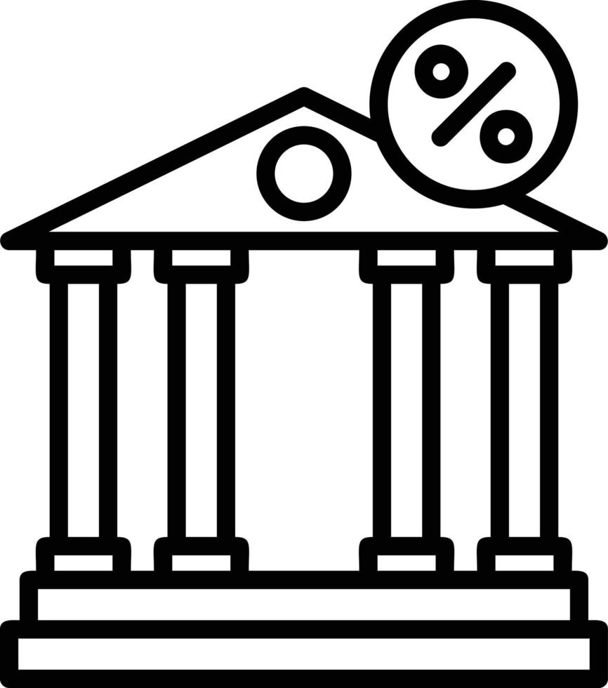 Percentage Line Icon vector