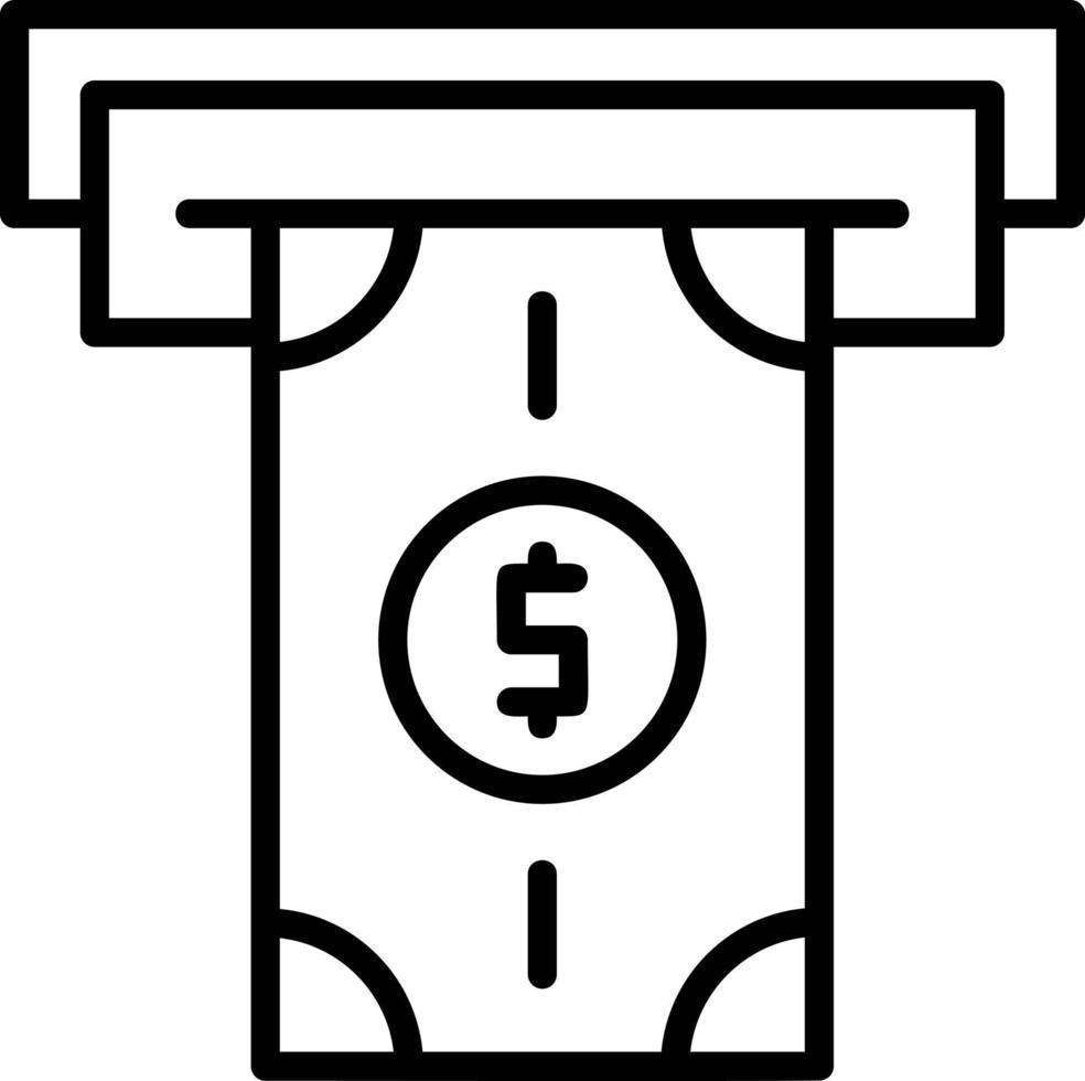 Money Withdrawal Line Icon vector
