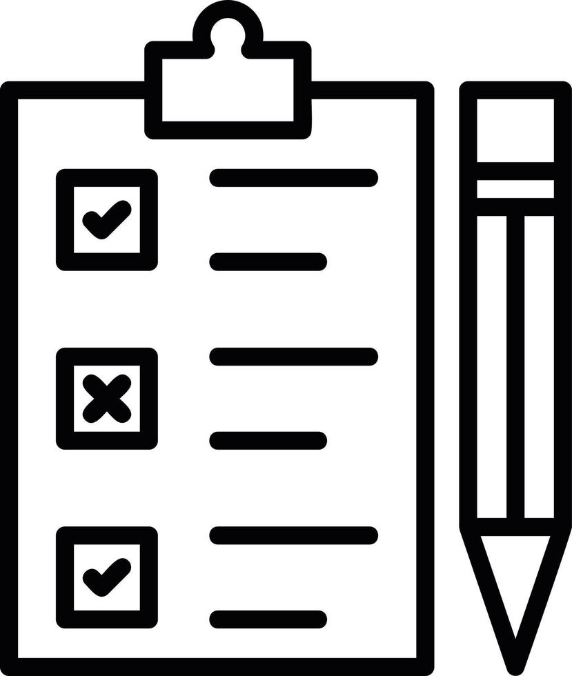 Task List Line Icon vector