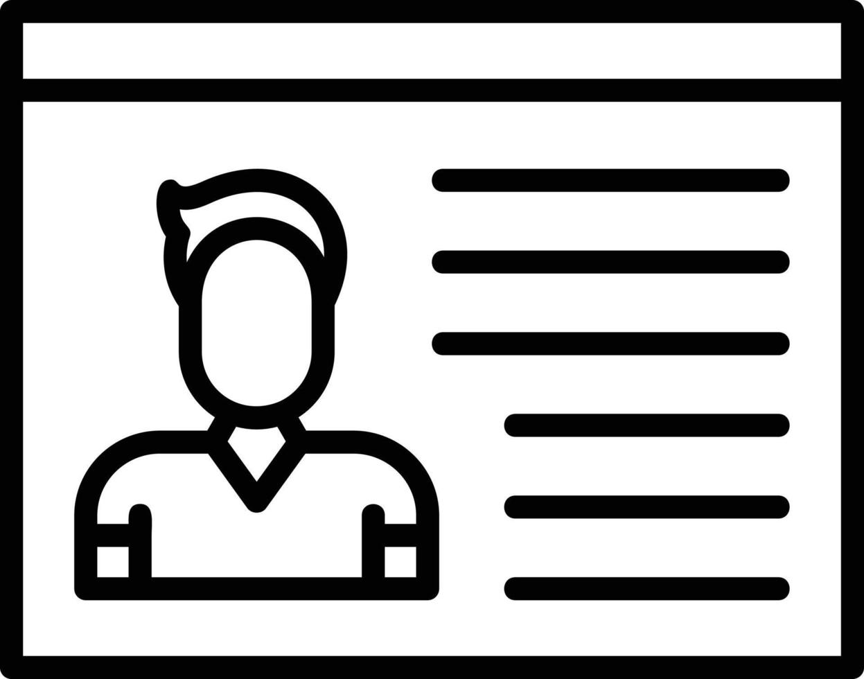 Identification Cards Line Icon vector