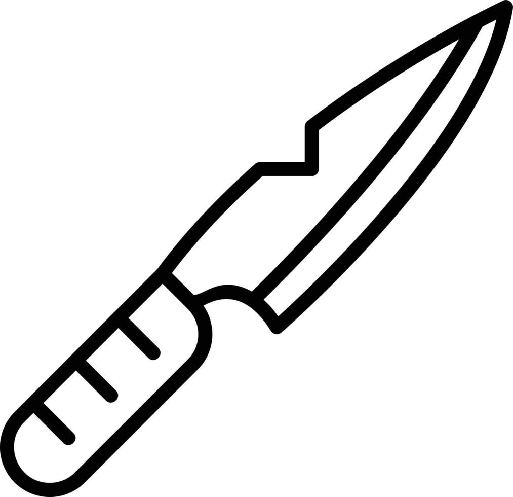 icono de línea de cuchillo vector