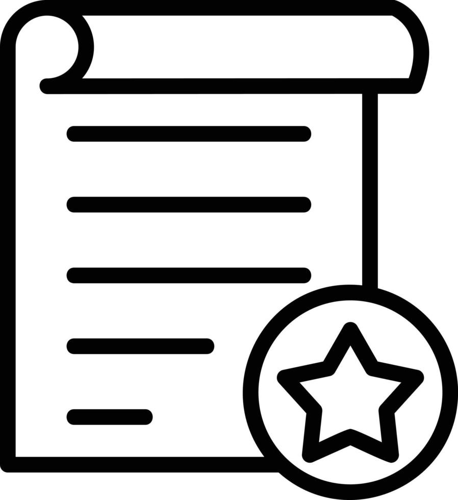 Assessment Line Icon vector