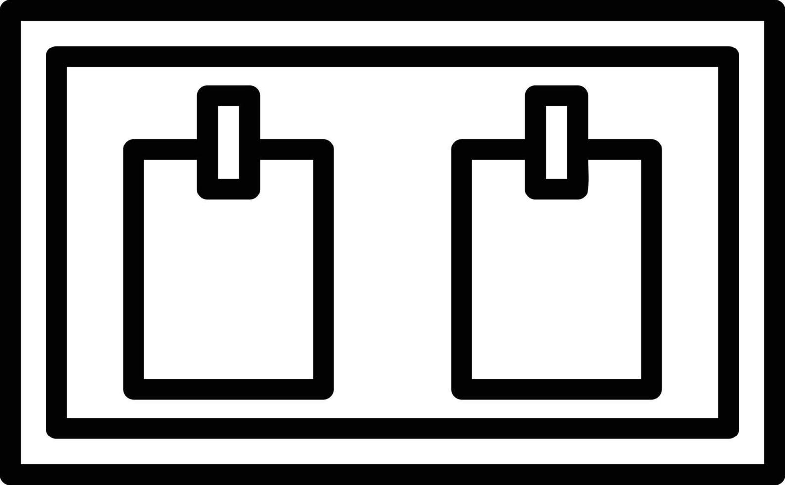 Noticeboard Line Icon vector