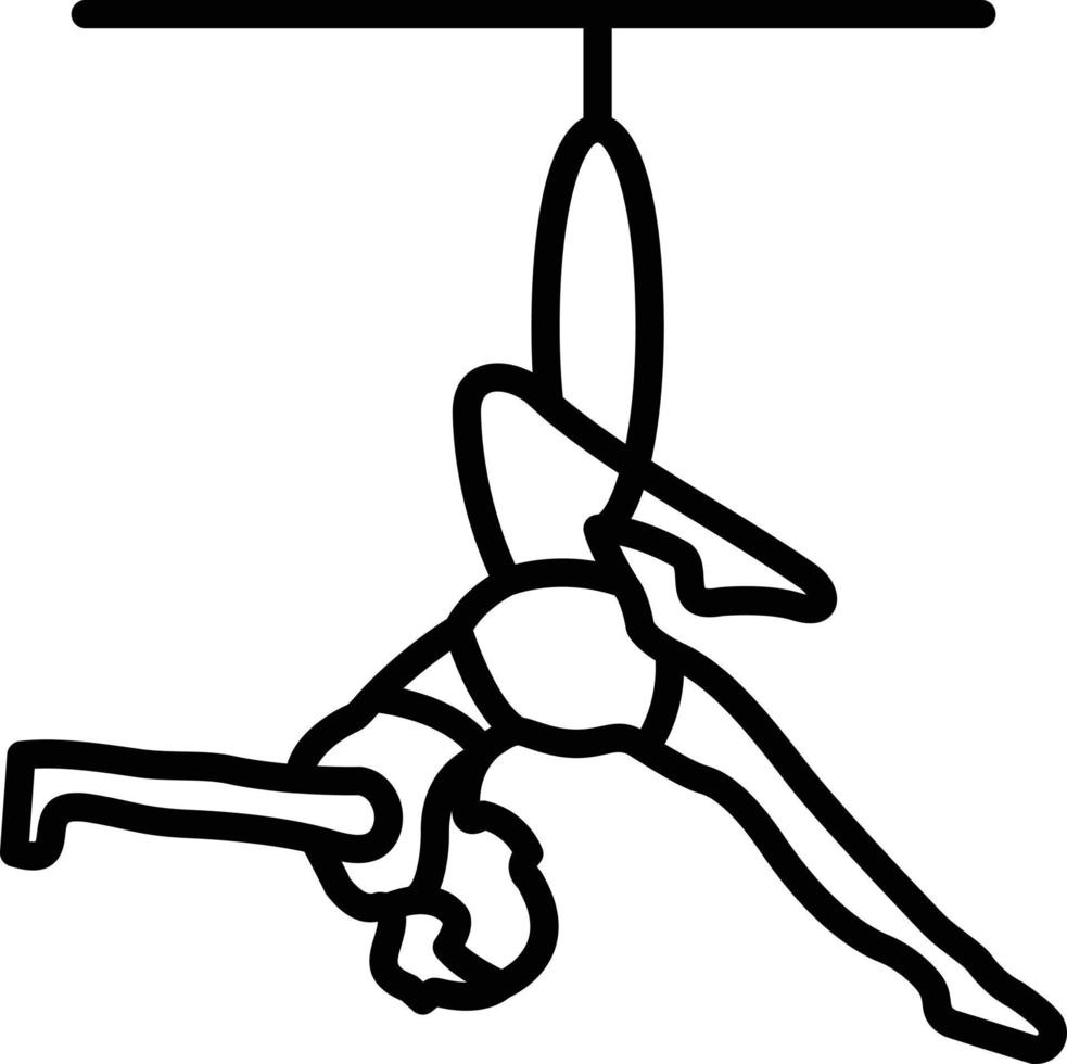 Trapeze Artist Line Icon vector