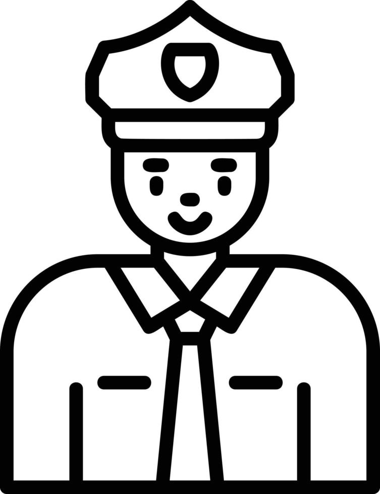 Policeman Line Icon vector