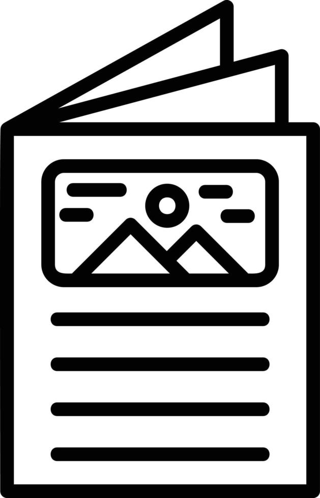 Magazine Line Icon vector