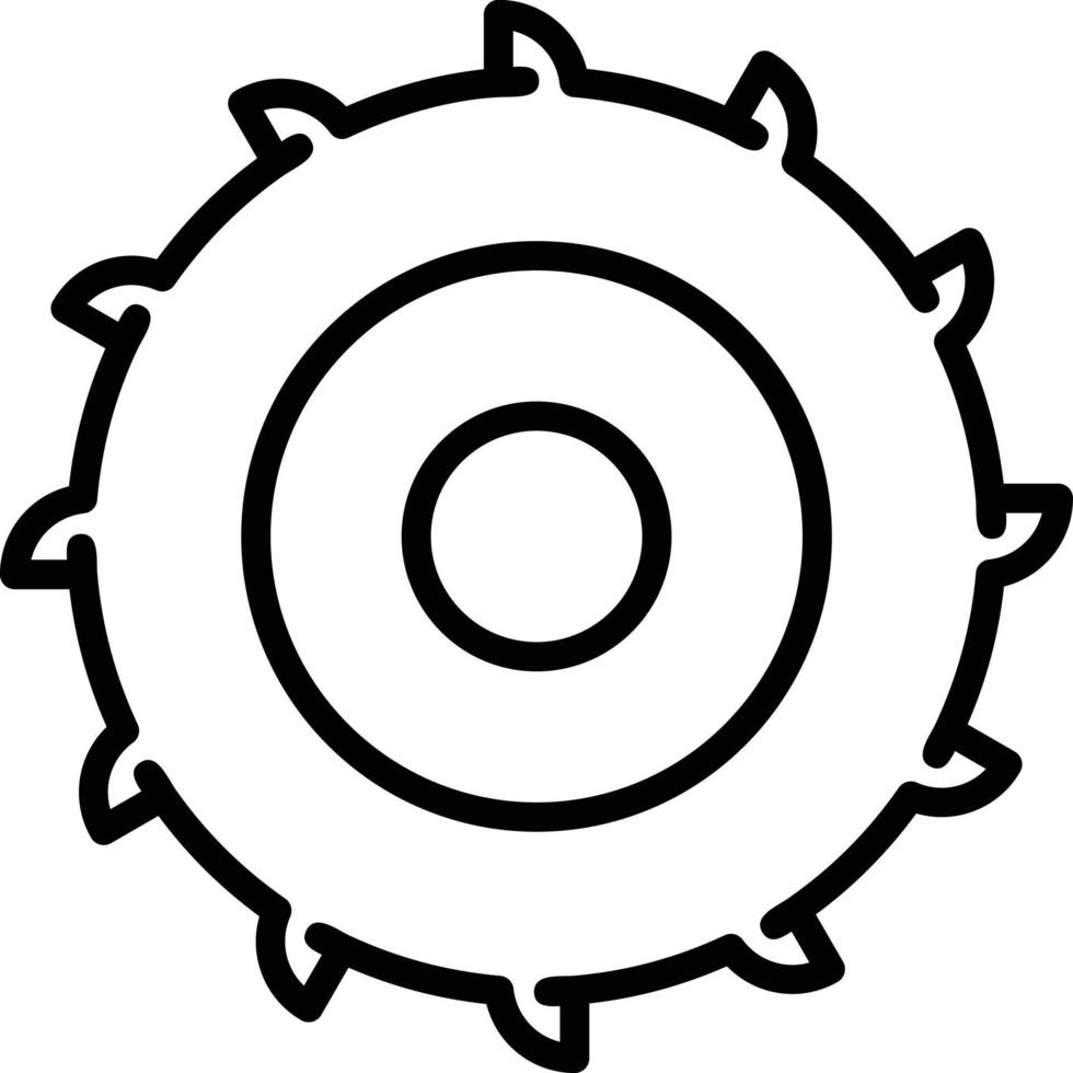 Circular Saw Line Icon vector