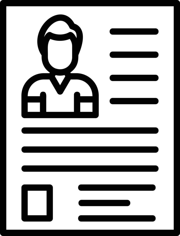 Resume Line Icon vector