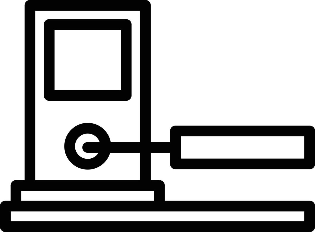 Toll Road Line Icon vector