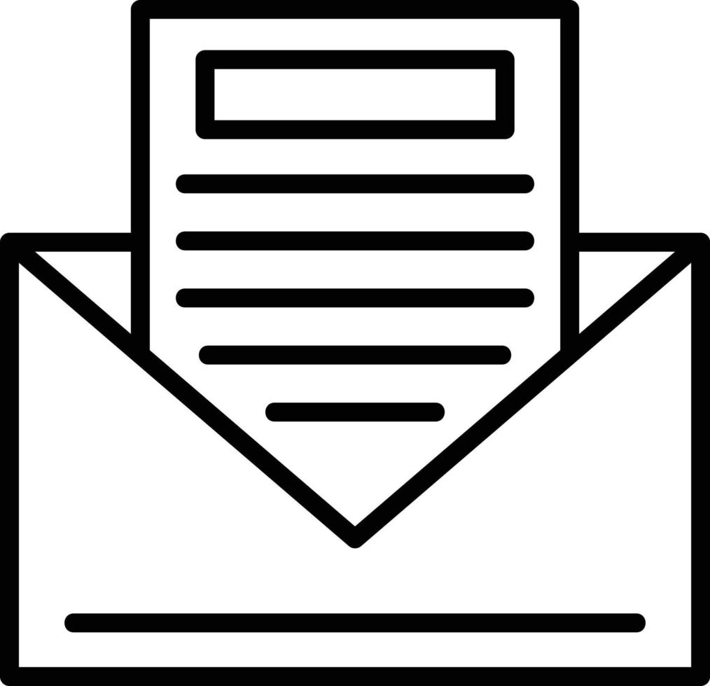 Envelope Line Icon vector