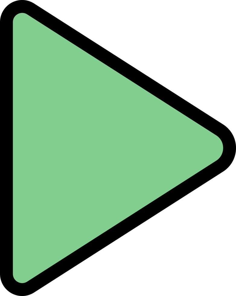 Control Media Play Video  Flat Color Icon Vector icon banner Template