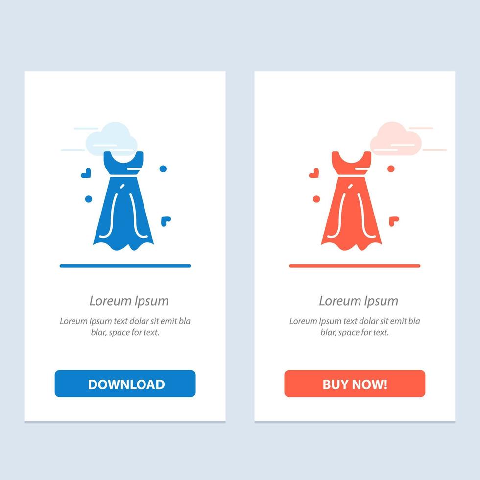 Dress Women Wedding Dress Wedding  Blue and Red Download and Buy Now web Widget Card Template vector