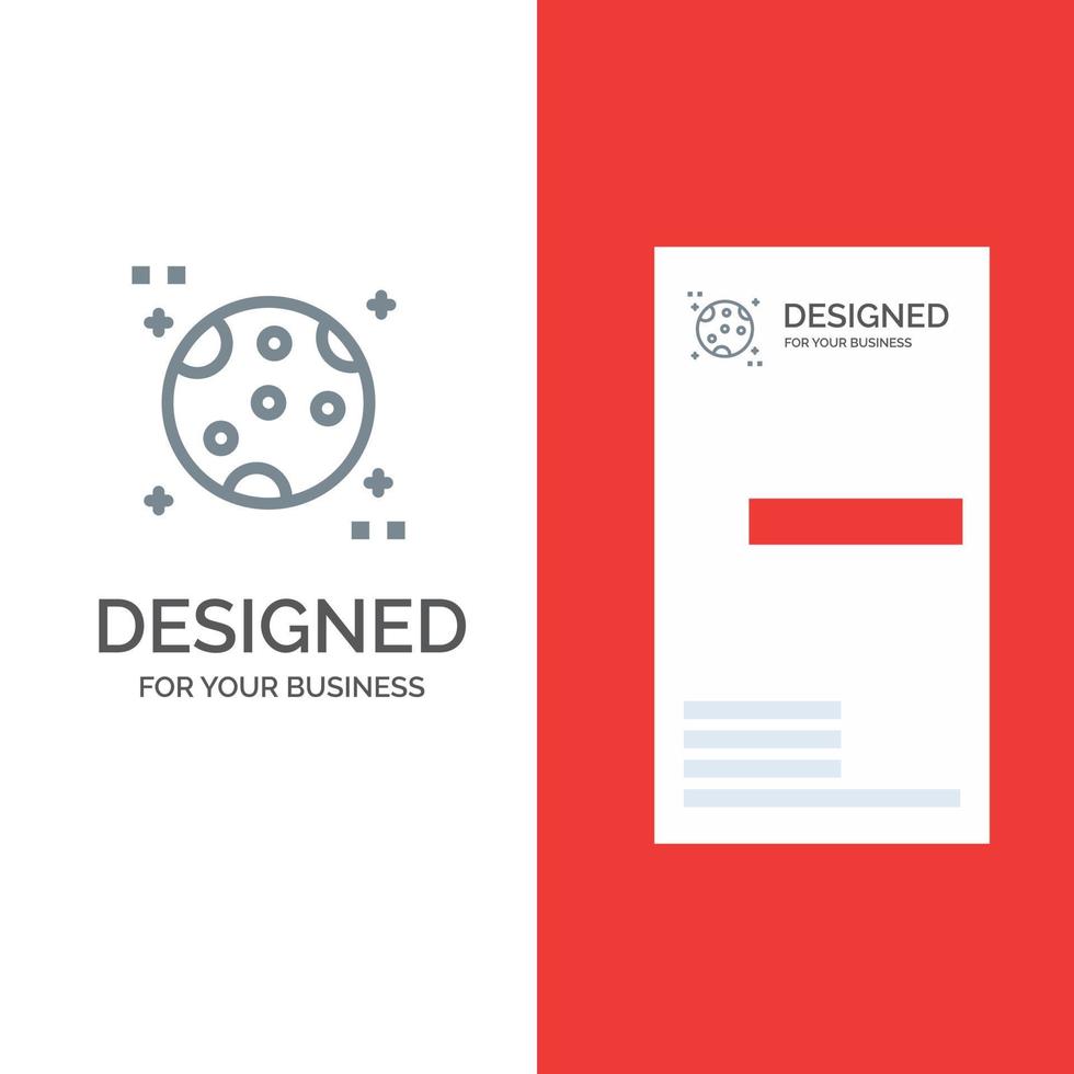 Astronomy Moon Space Grey Logo Design and Business Card Template vector