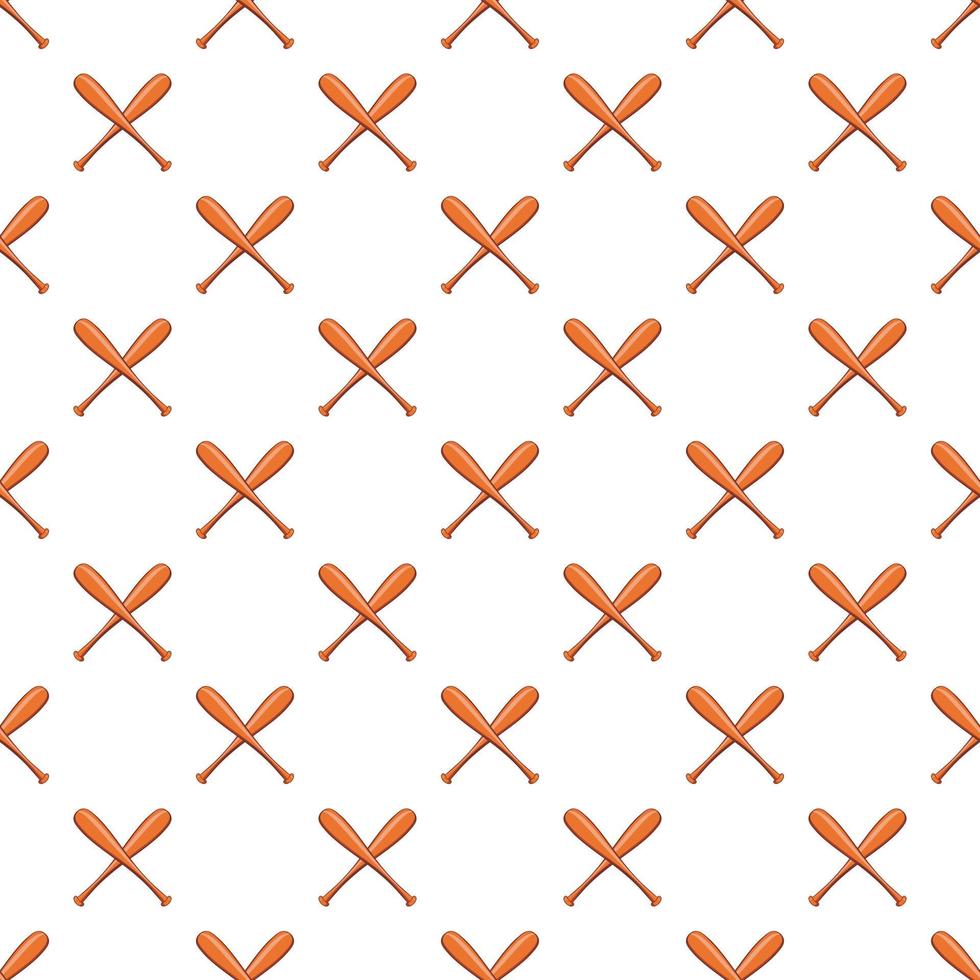 Baseball bat pattern, cartoon style vector