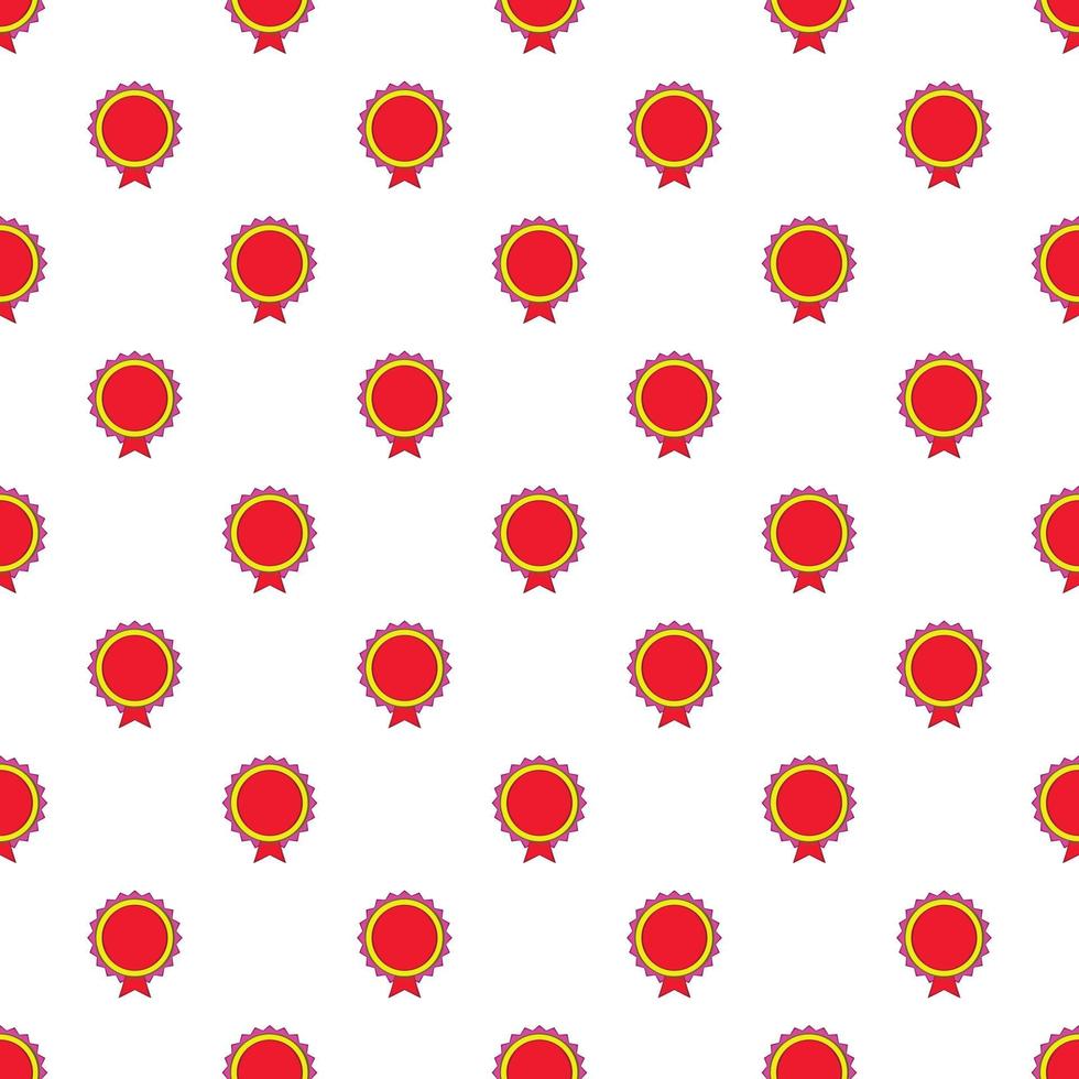 Round label quality pattern, cartoon style vector