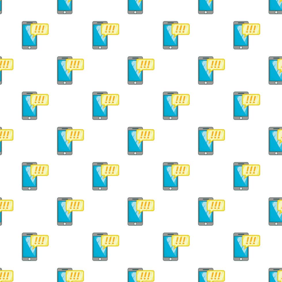 Phone with exclamation speech bubble pattern vector