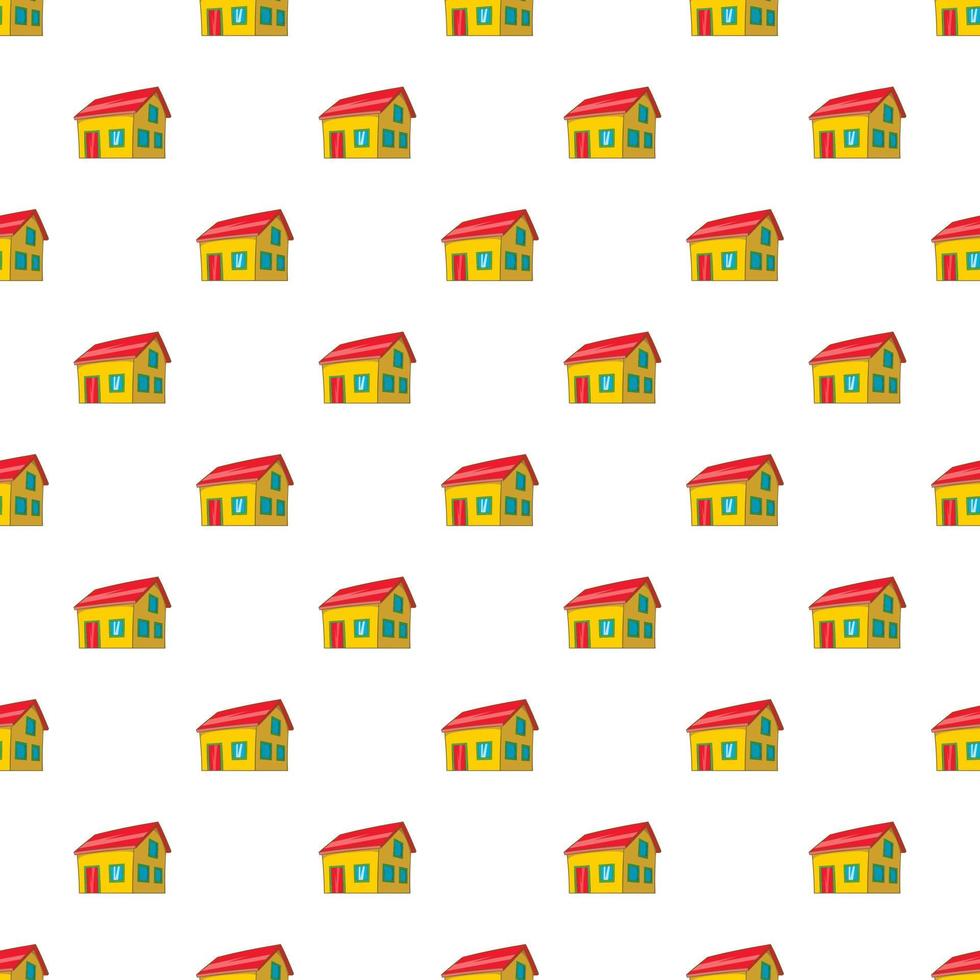 House with attic pattern, cartoon style vector