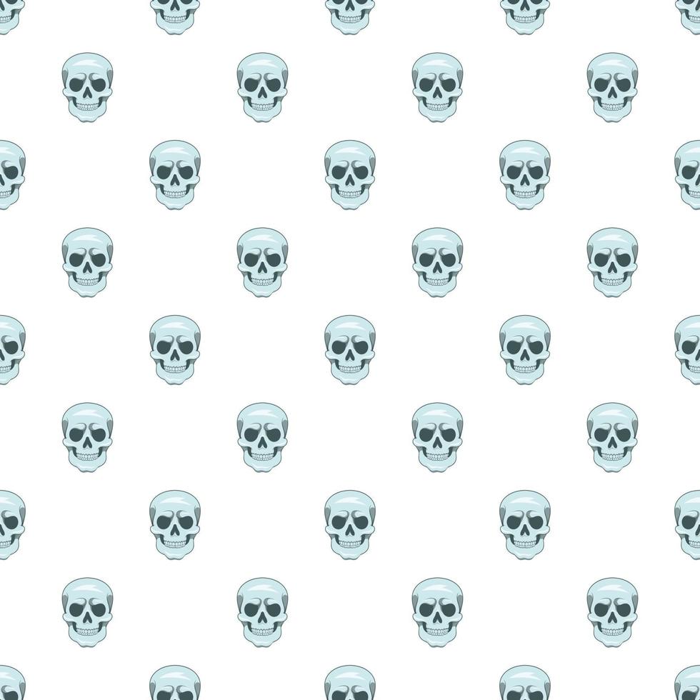 Skull pattern, cartoon style vector