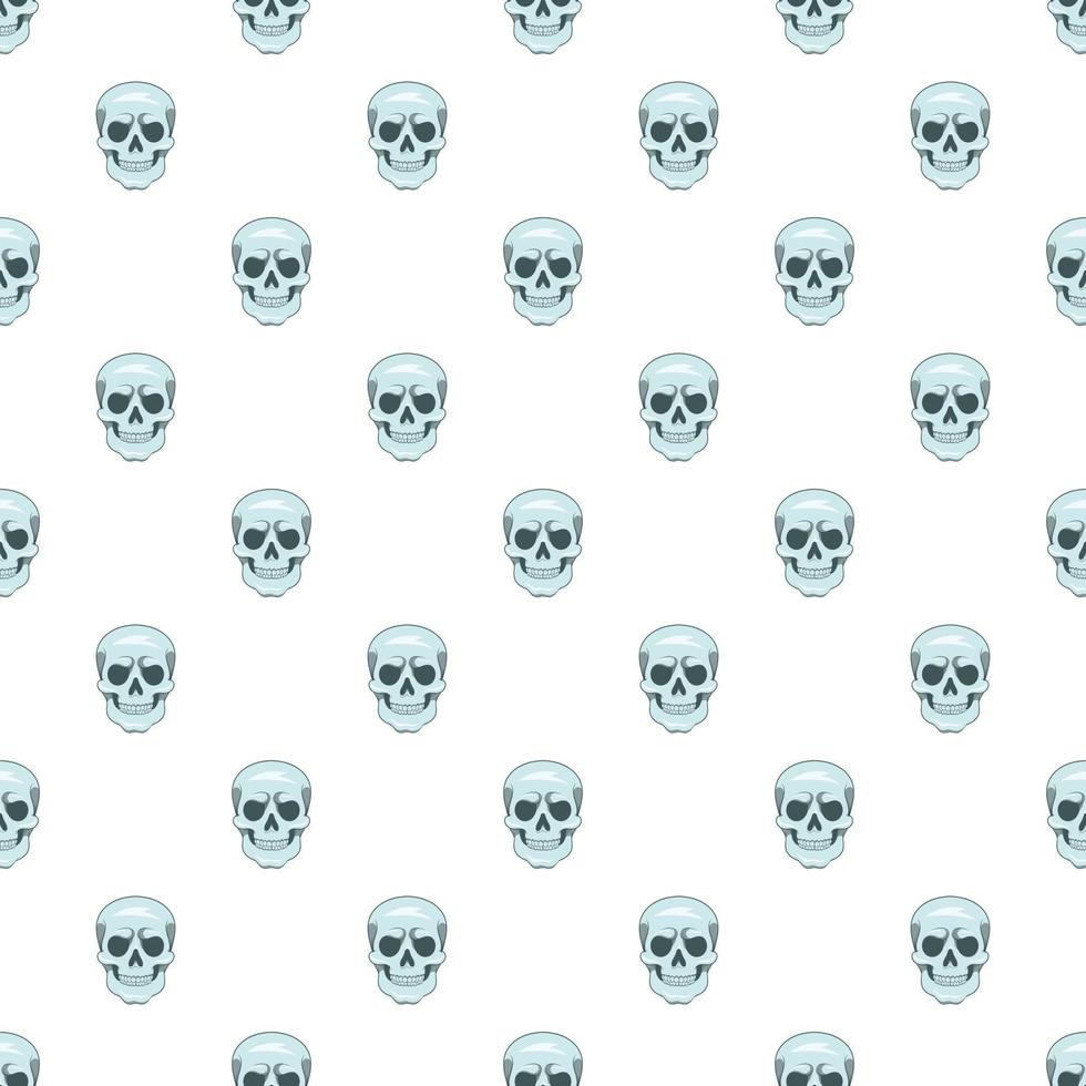 Skull pattern, cartoon style vector