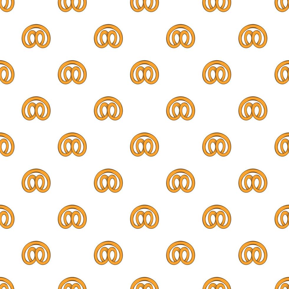 Pretzel pattern, cartoon style vector