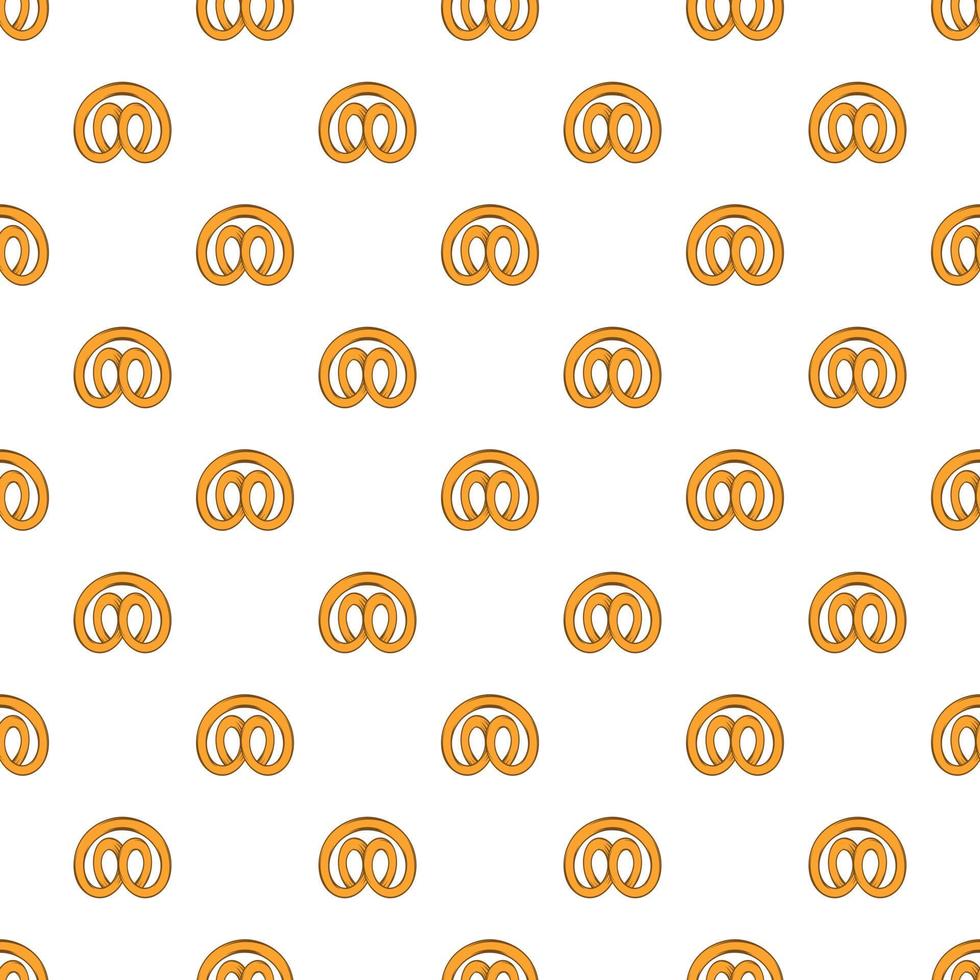 Pretzel pattern, cartoon style vector