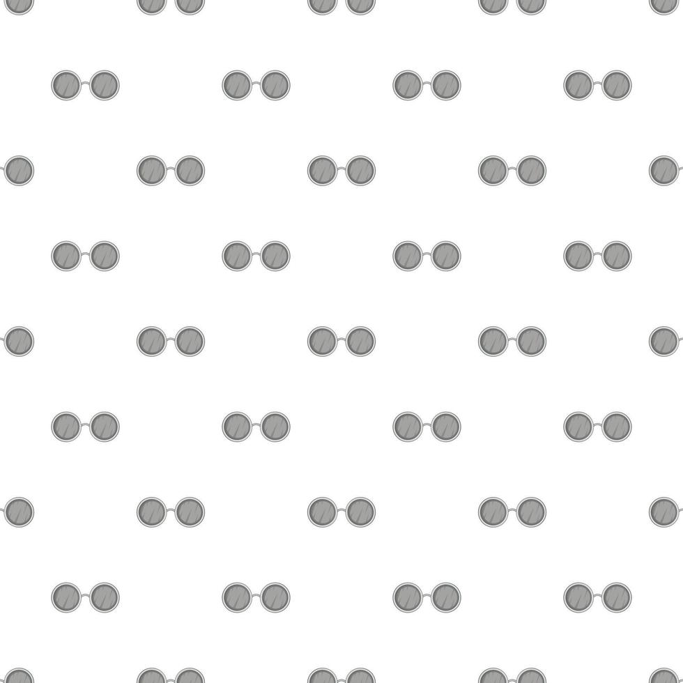 Glasses with round lenses pattern, cartoon style vector