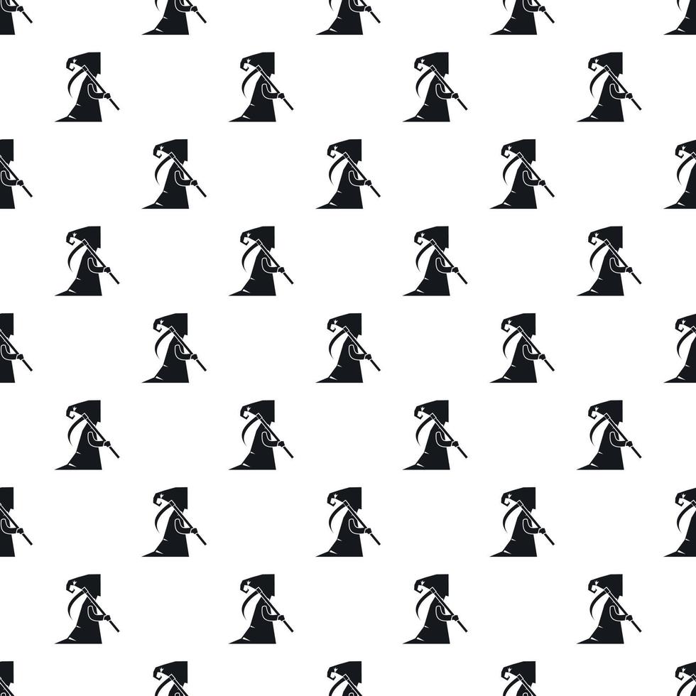 Grim reaper pattern, simple style vector