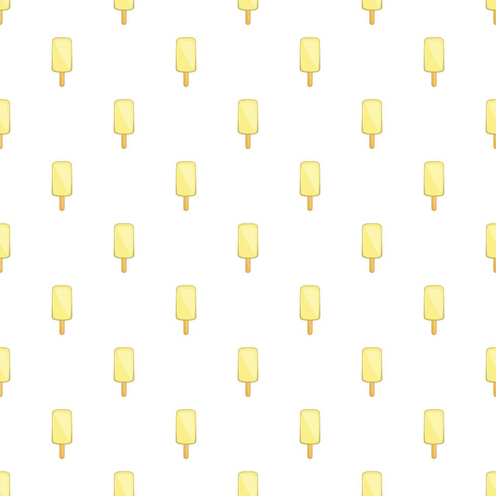 Vanilla ice cream on a stick pattern cartoon style vector