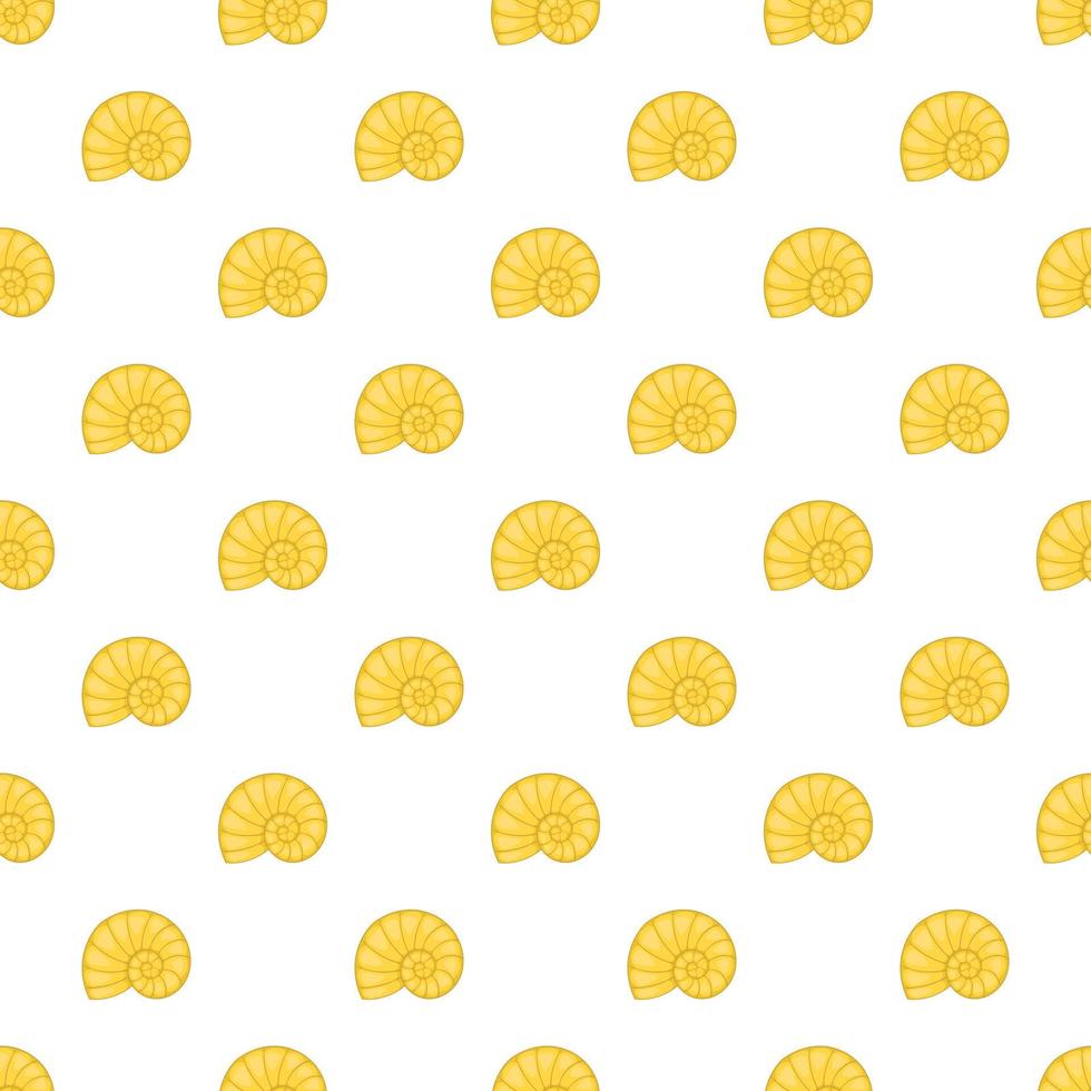 Seashell pattern, cartoon style vector