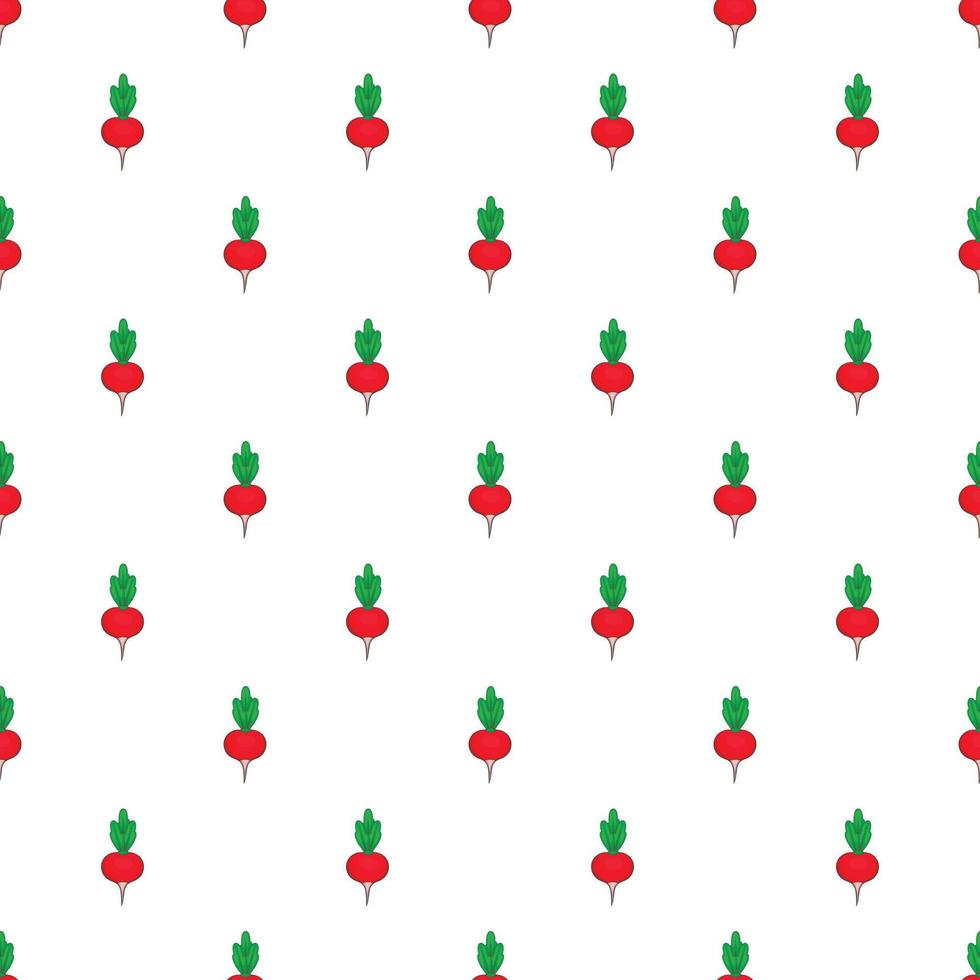 Radish pattern, cartoon style vector