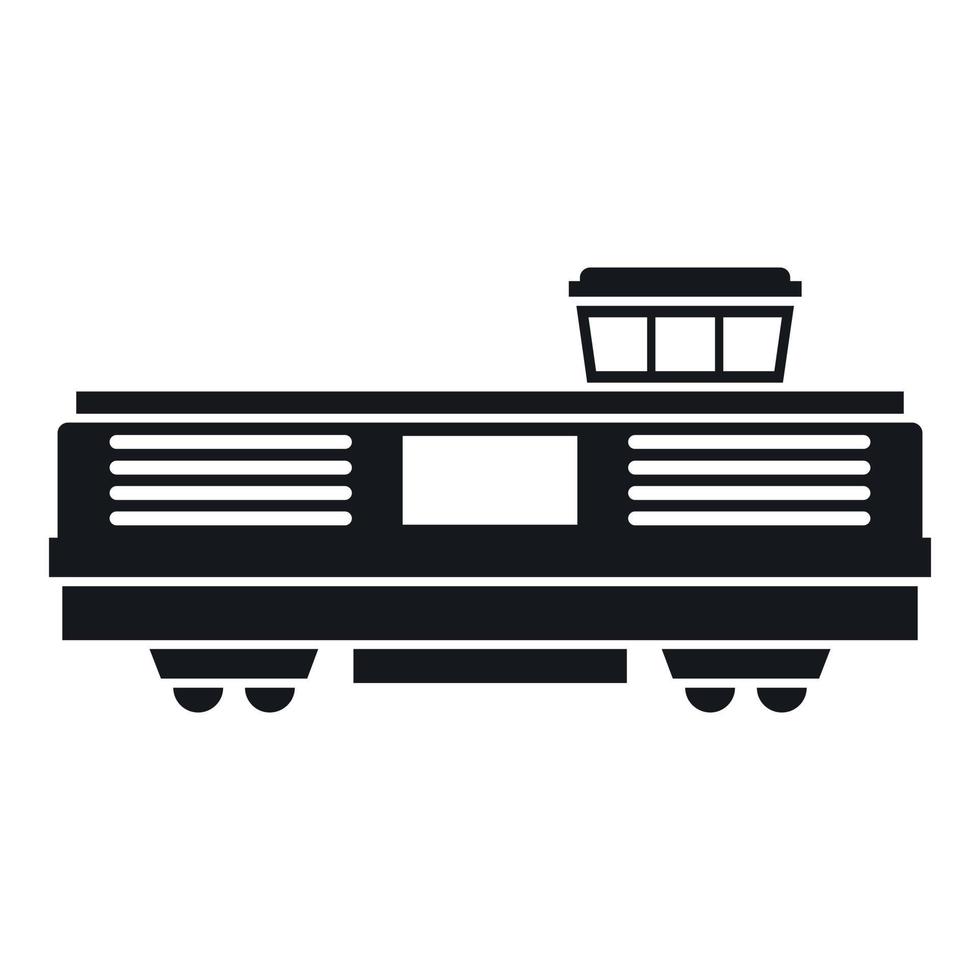 icono de tren de carga, estilo simple vector