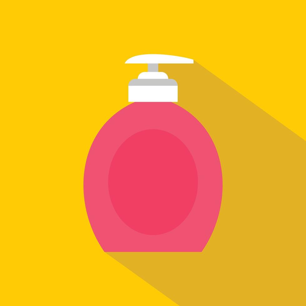 Liquid soap icon, flat style vector