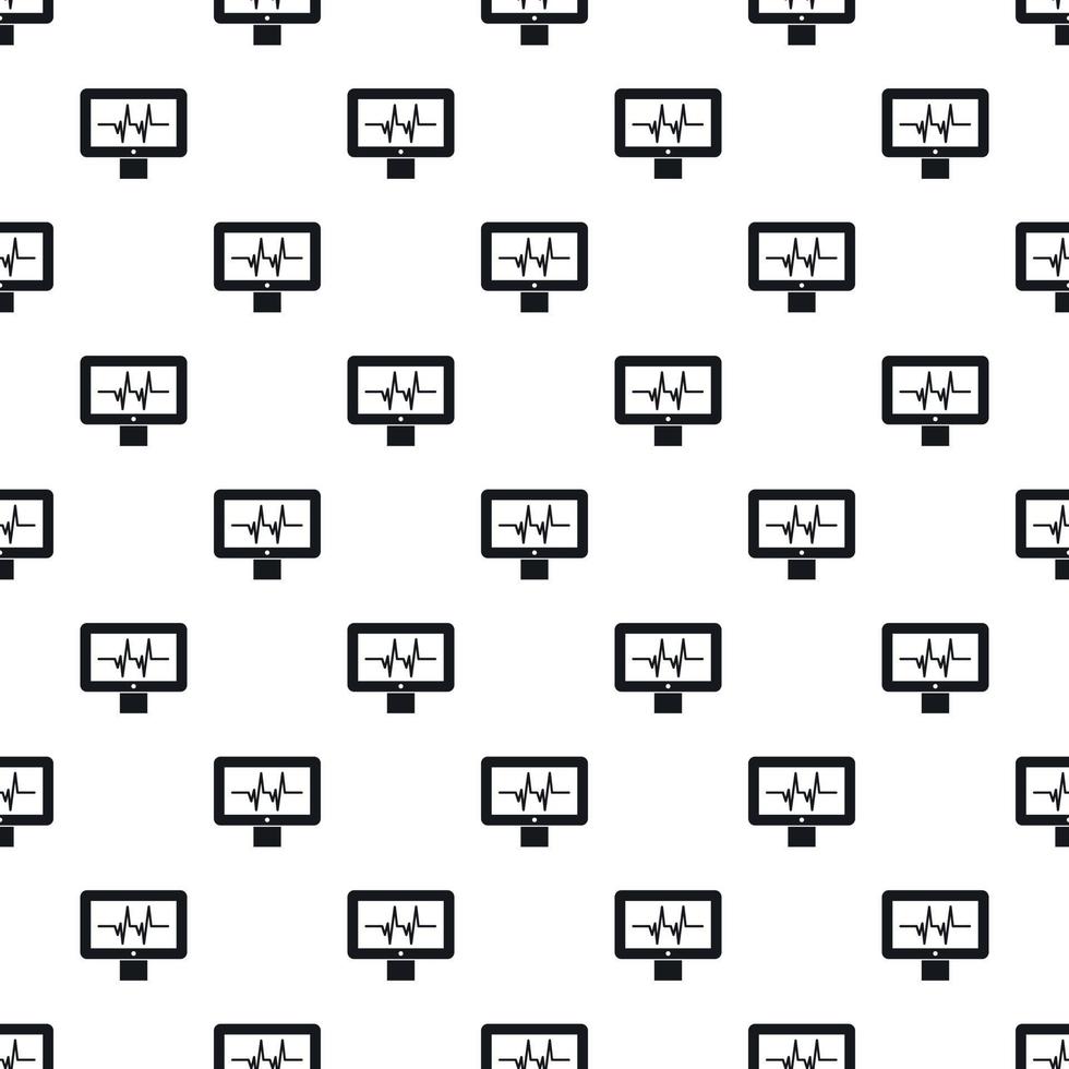 Electrocardiogram monitor pattern, simple style vector