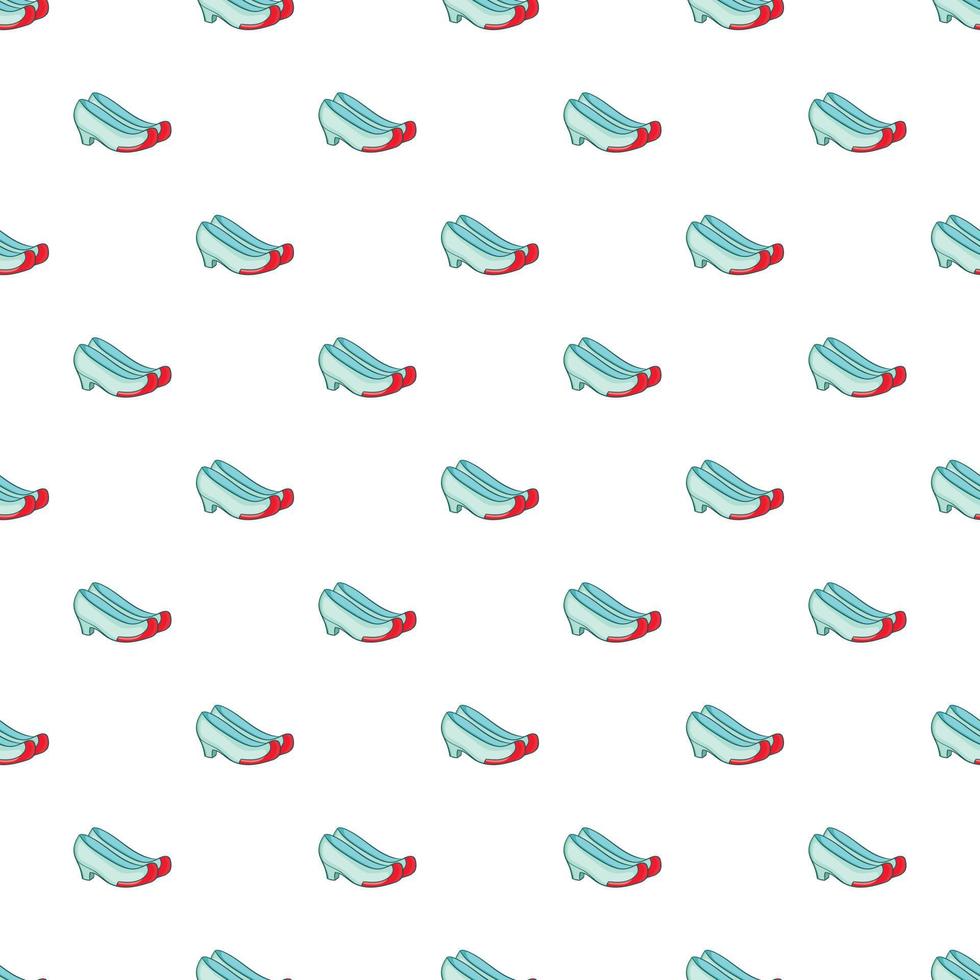Korean traditional shoes pattern, cartoon style vector