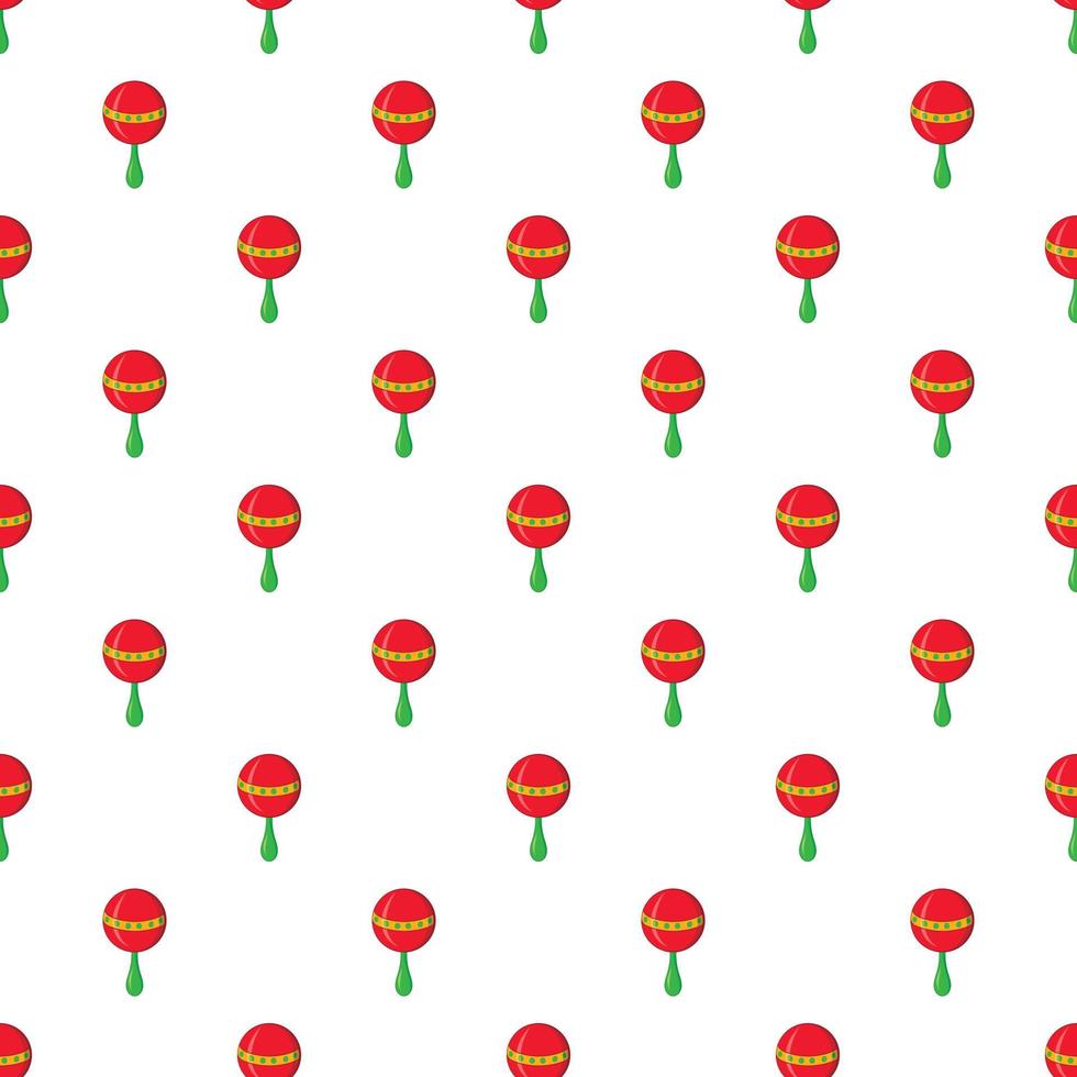 Rattle pattern, cartoon style vector