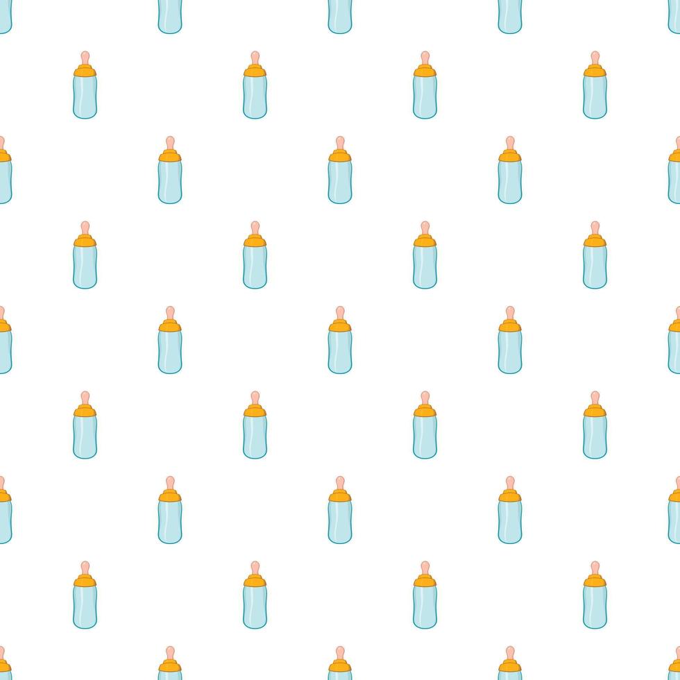 Bottle feeding pattern, cartoon style vector
