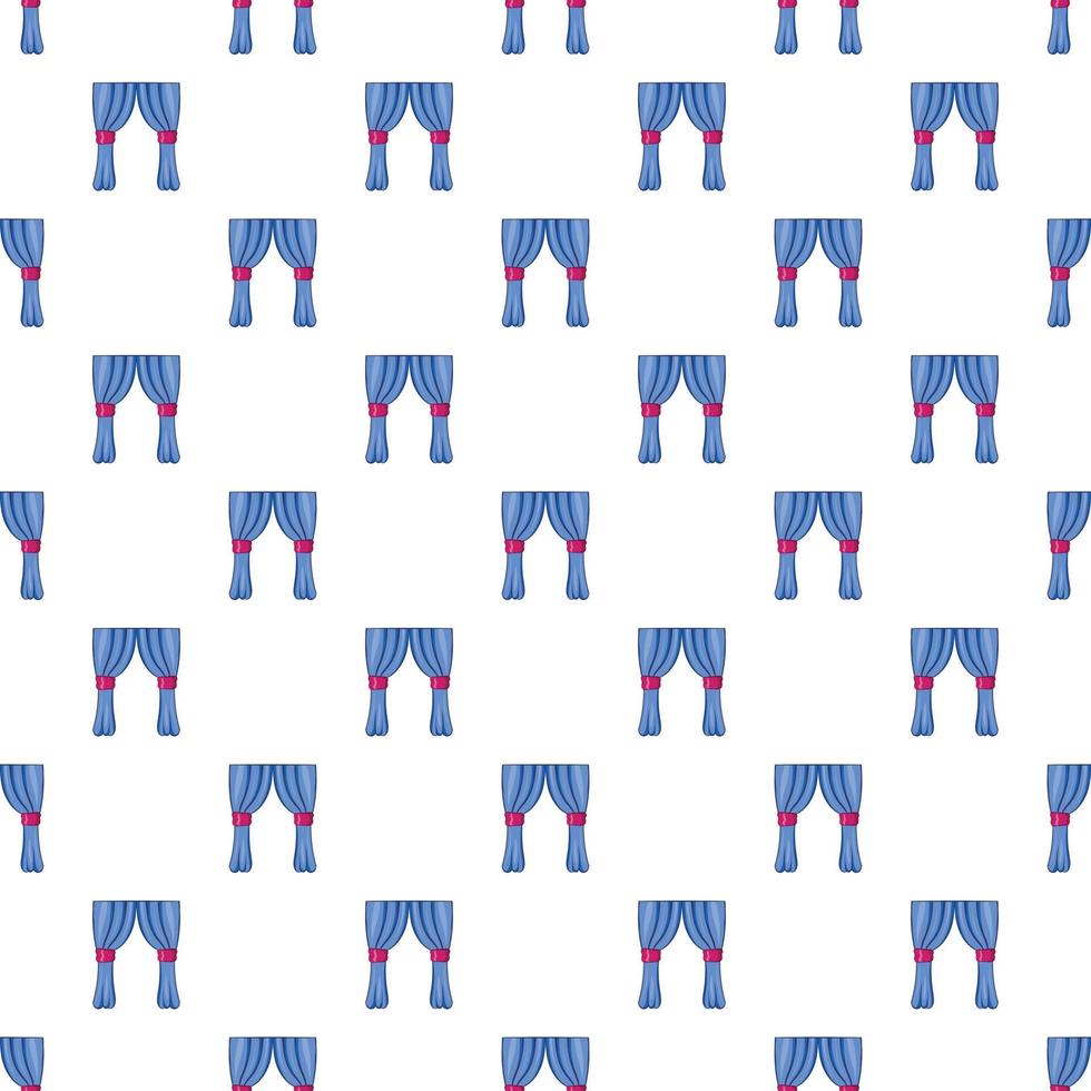 Curtains pattern, cartoon style vector