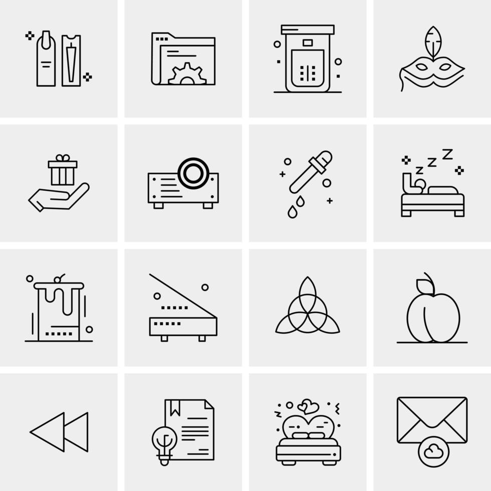 16 Universal Business Icons Vector Creative Icon Illustration to use in web and Mobile Related project