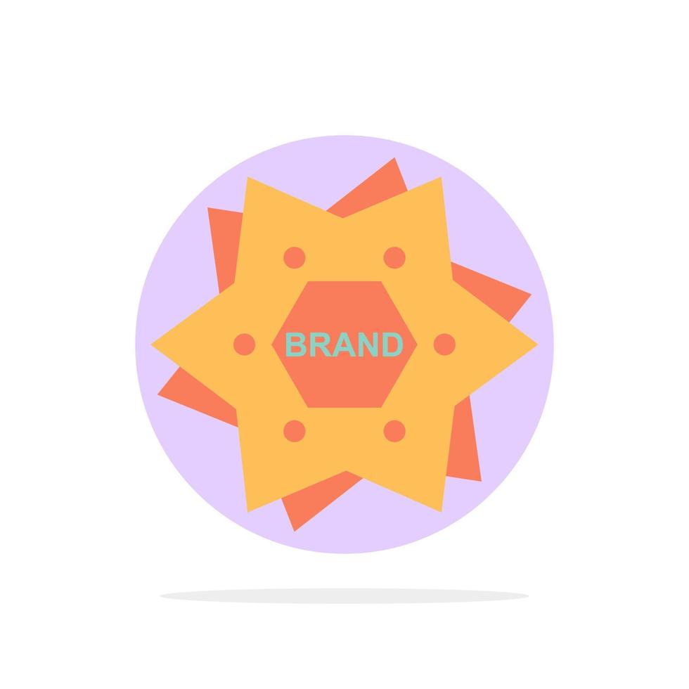 Star Branding Brand Logo Shape Abstract Circle Background Flat color Icon vector