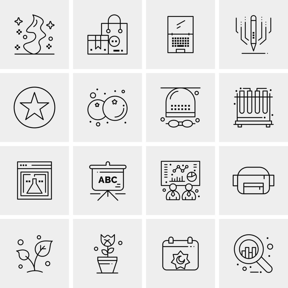 16 Universal Business Icons Vector Creative Icon Illustration to use in web and Mobile Related project