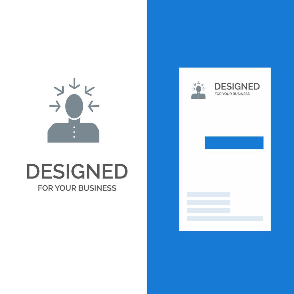 Choice Choosing Criticism Human Person Grey Logo Design and Business Card Template vector