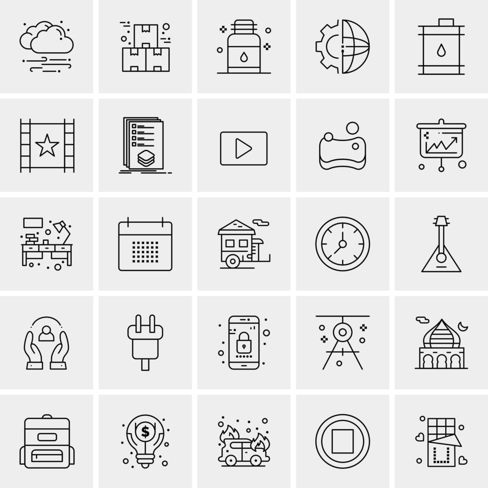 25 Universal Business Icons Vector Creative Icon Illustration to use in web and Mobile Related project