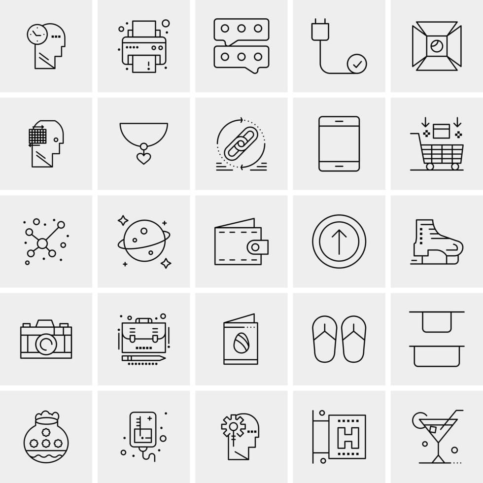 25 Universal Business Icons Vector Creative Icon Illustration to use in web and Mobile Related project