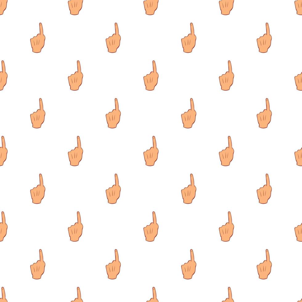 Hand points forward pattern, cartoon style vector