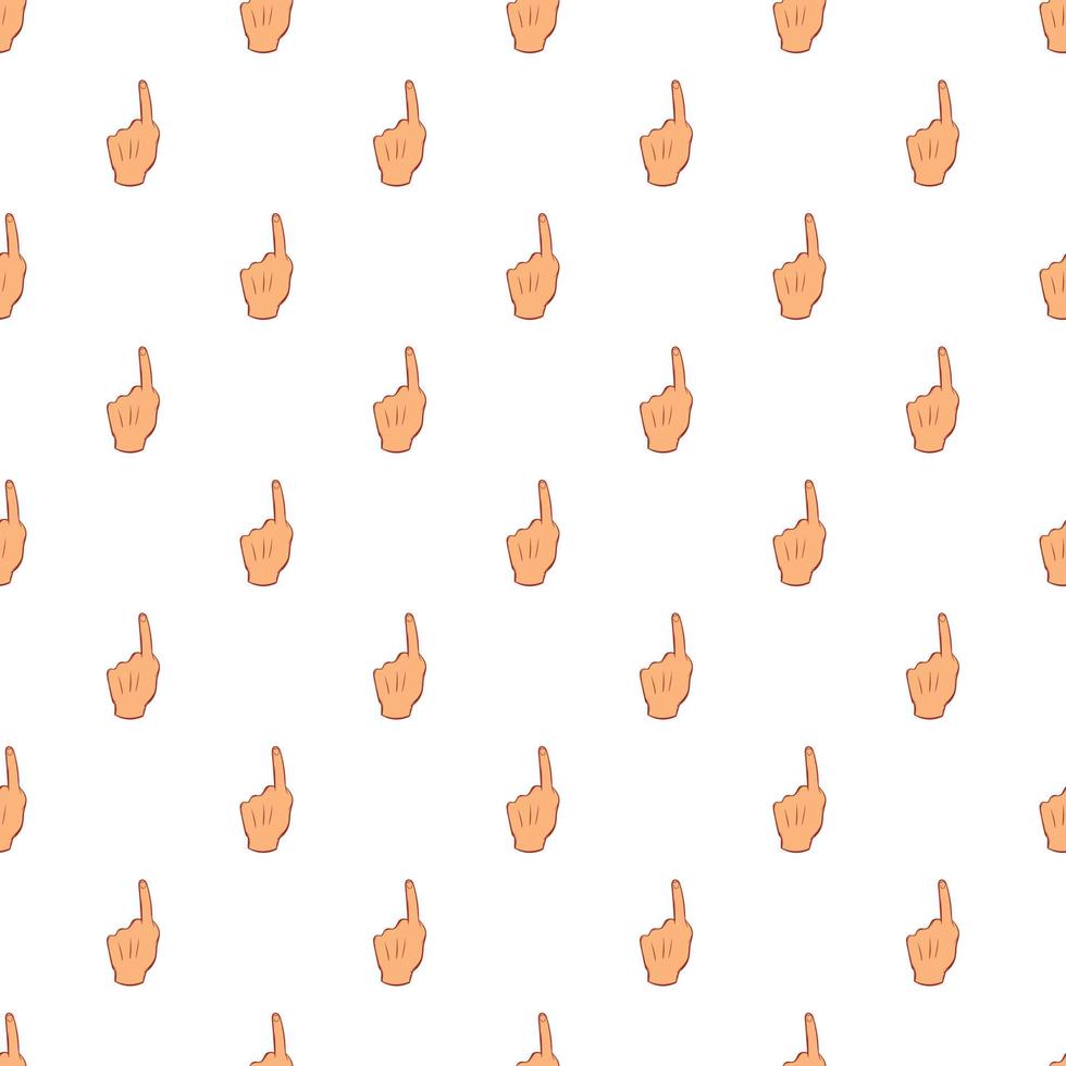 Hand points forward pattern, cartoon style vector